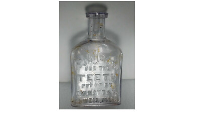 1800s /Dentist Bottle Of Medicine For Teeth / RUBIFOAM /  E.W.HOYT & CO / MASS.
