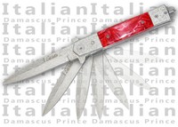 Red damascus Prince Stiletto Pocket Knife Assisted Opening Knives Red damascus Prince Stiletto Pocket Knife Assisted Opening Knives