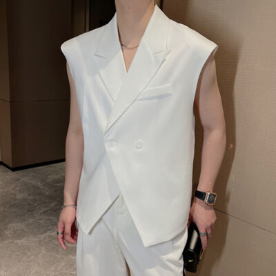 トップス mpen DB EASY BLAZER SLEEVELESS JACKET Stretch-wool sleeveless blazer, black | Sportmax