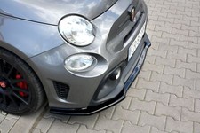 CUP Spoilerlippe SCHWARZ für Fiat 500 Abarth Facelift Frontspoiler Schwert ABS