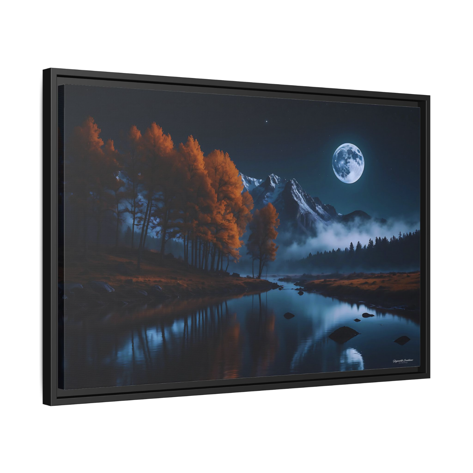Cinematic Autumn Landscape Framed Canvas Print Nature Wall Art Decor