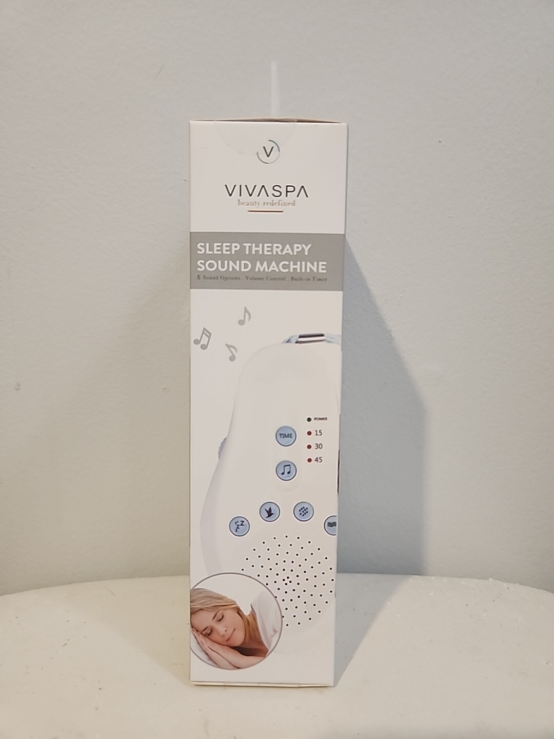 Vivaspa Sleep Therapy Sound Machine 5 Soothing Sounds W/ Timer New Fast