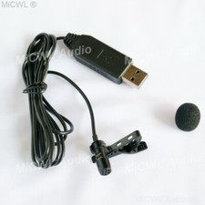 USB Lapel Lavalier Audio Microphone for PC Laptop Computer USB Mic