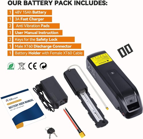 36V 48V 52V Ebike Battery 15AH 20AH for Electric Bike Scooter Motorcycle 30A BMS - Picture 29 of 63