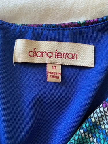 Dianna Ferrari Size 10 sleeveless faux wrap dress - Picture 3 of 4