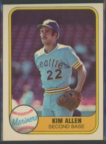 1981 Fleer Kim Allen Rookie Seattle Mariners #612