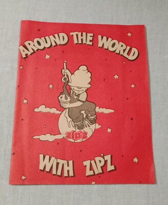 VINTAGE ZIP'Z AROUND THE WORLD ICE CREAM COLORING BOOK TOLEDO OHIO UNUSED
