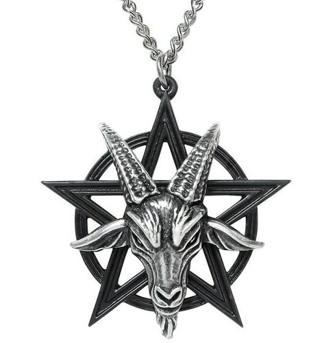 Alchemy Gothic Baphomet Set Di Orecchini A Perno Donna - Argento, Stile Gotico E Horror