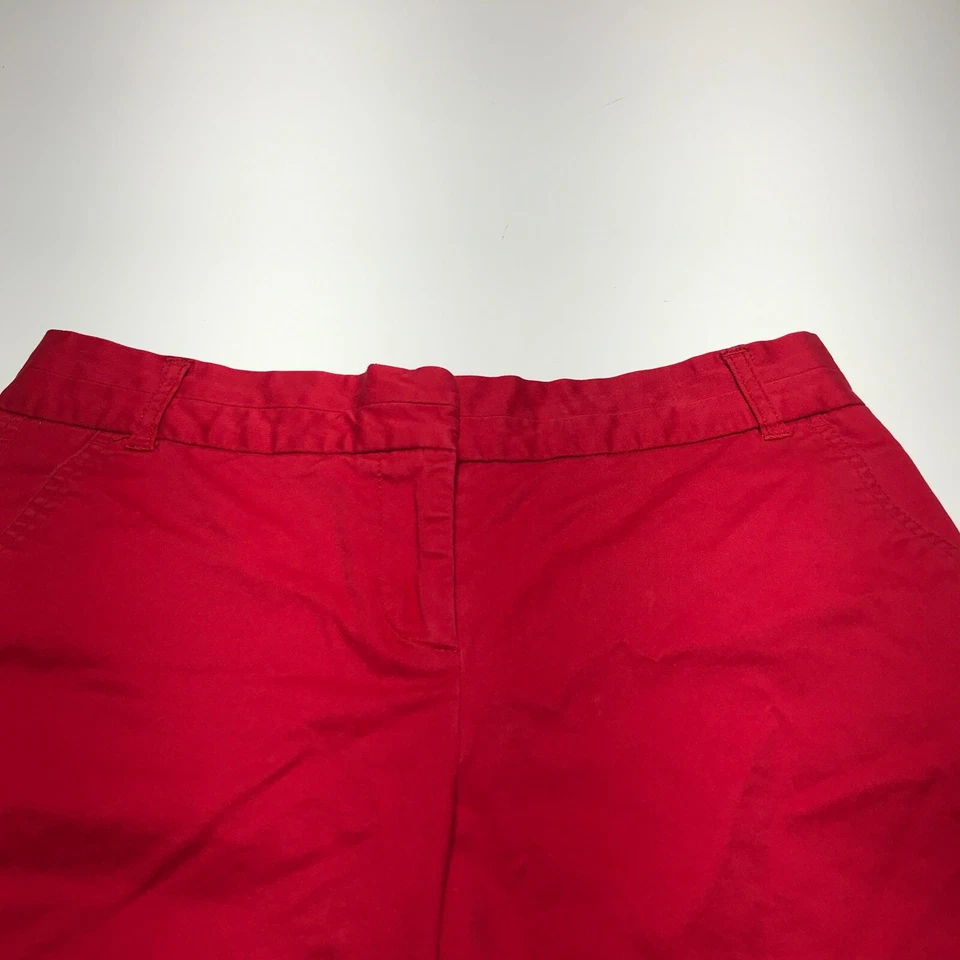 Roz & Ali Shorts Womens Size 8 Red Walking Everyday Twill Chino Mid Length - Image 3 of 4