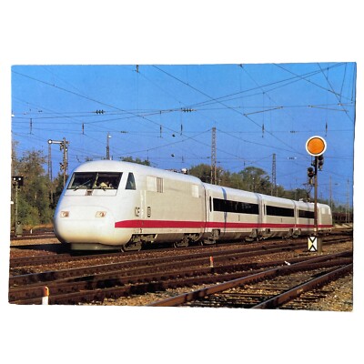 Ansichtskarte AK Eisenbahn Ungl. Postkarte Zug Lok DB ICE
