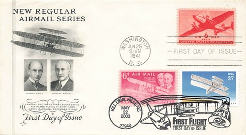 !st Día de Emisión 6¢ Sello de Correo Aéreo 1941 Primer Día Cubierta - Imagen 1 de 2