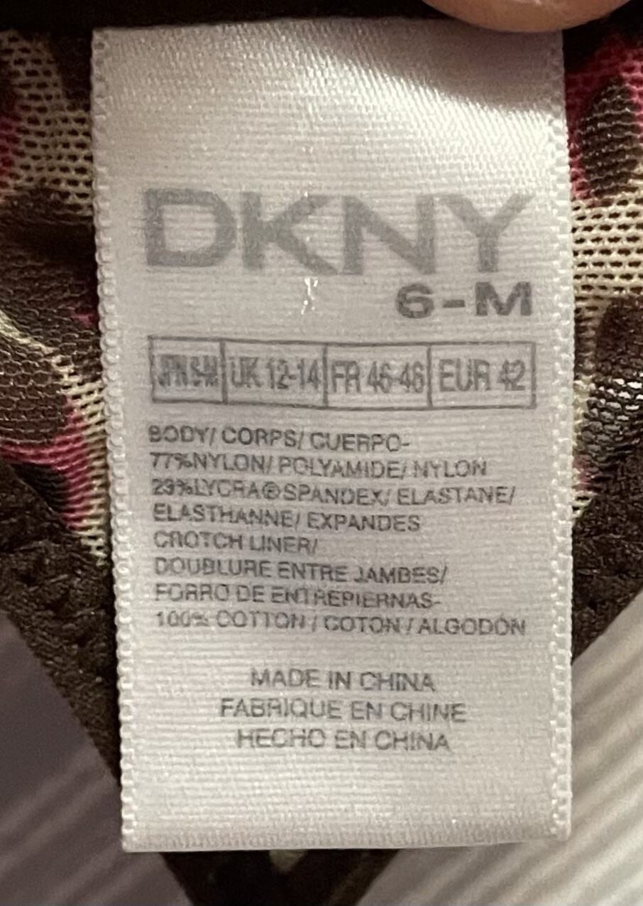 DKNY Cheetah Silky Sheer String Bikini GString Nylon… Gem