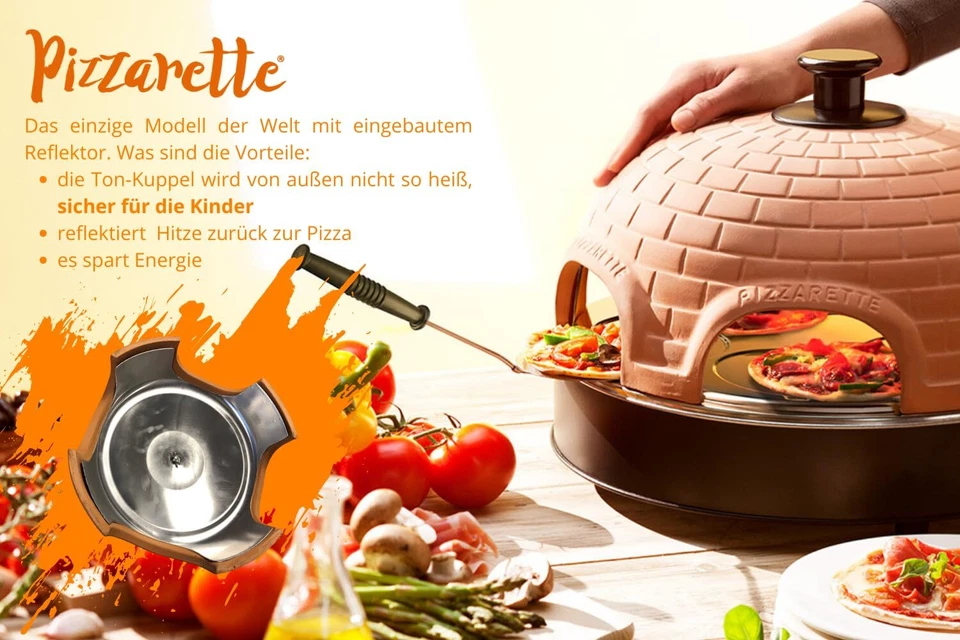 Pizzaofen PIZZARETTE das Original 1 handgemachte Terracotta Tonhaube patentie... - Bild 2 von 4