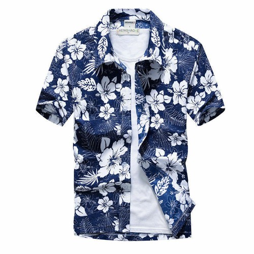 Mens Holiday Hawaiian Short Sleeve Beach Shirt Summer Casual Floral Tops Shirts- - Picture 21 of 30