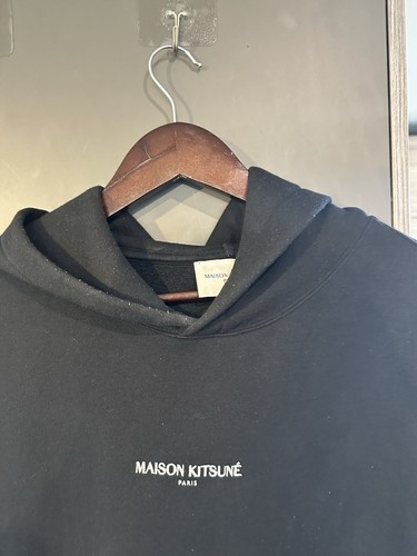 XL Maison Kitsune Black Men’s Hoody | Mr Porter - Picture 4 of 4