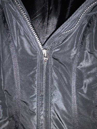 Creenstone Black Long Coat Jacket With Hood Size 34 EU - Picture 8 of 9
