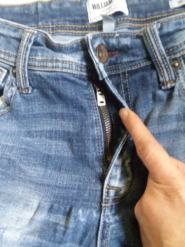 William Rast Hollywood Slim Taper Light Blue Jeans Denim Ripped Distressed 30x31 - Picture 4 of 12