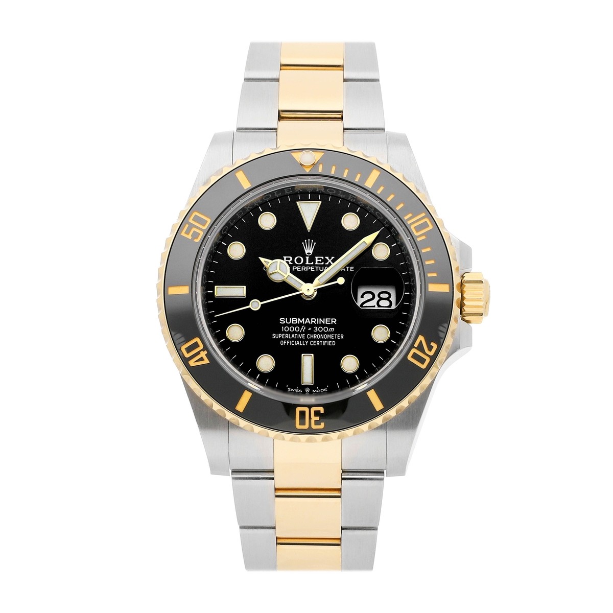 ambassaadeur F•I•V•E Rolex Submariner em aço e ouro, M126613LB-0002 | Dryzun Joias