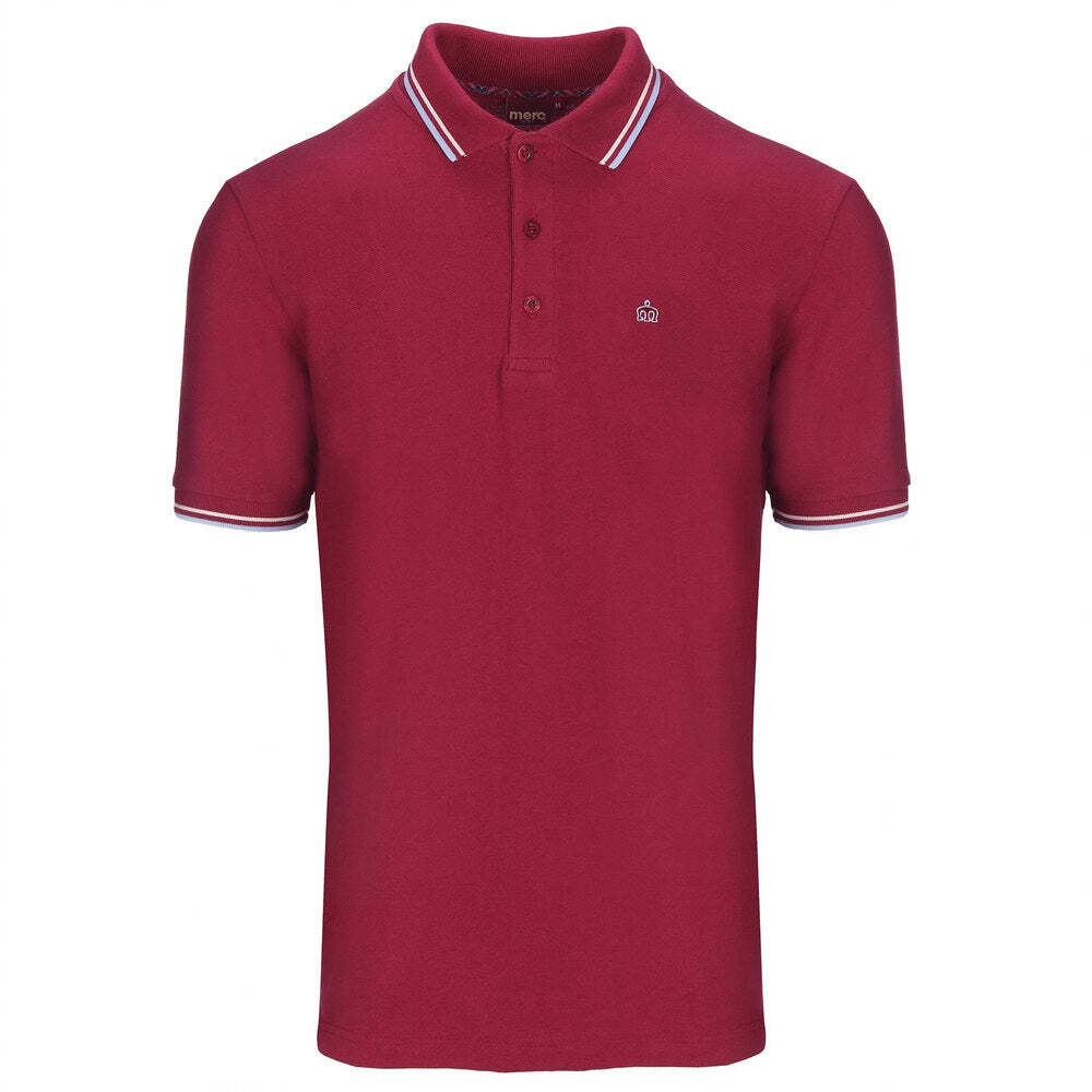 Merc London Card Poloshirt Claret Harmony