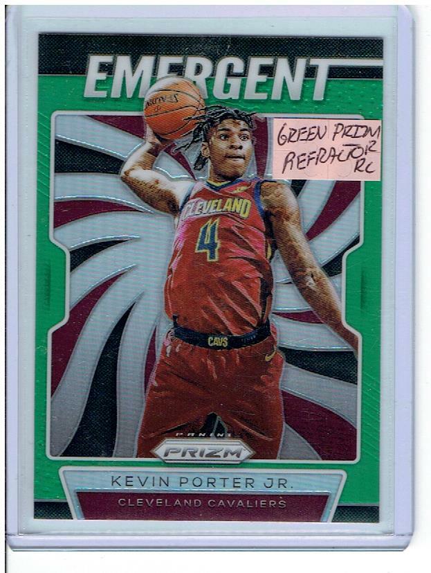 KEVIN PORTER JR 2019-20 PANINI PRIZM EMERGENT GREEN PRIZMS REFRACTOR RC #24