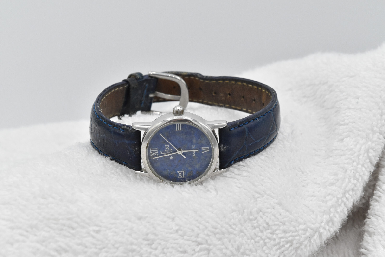 Woman’s Solid Sterling Silver Quartz Watch Lapis … - image 4