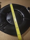 Two Vintage Art Deco Black Glass Six Sided Plate with Handles Estate JJ #97 — photo 3