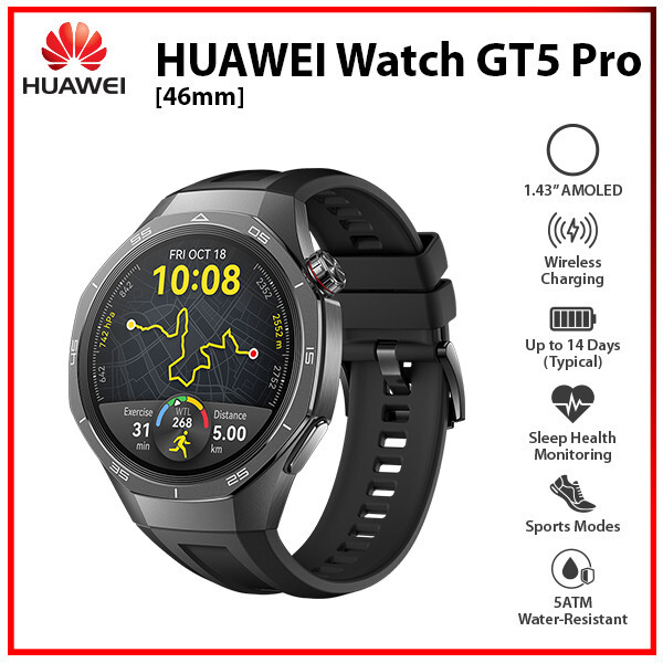 Huawei Watch GT 5 Pro 46mm BLACK 1.43 Huawei Watch GT 5 Pro 46mm BLACK 1.43