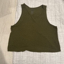 Green Ribbed Crop Tank Top Bdg Urban Outfitters Large