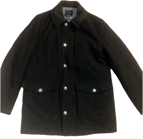 Brooks Brothers 1818 Men’s M Overcoat Moon Wool Charcoal Quilted Lining - Picture 1 of 21