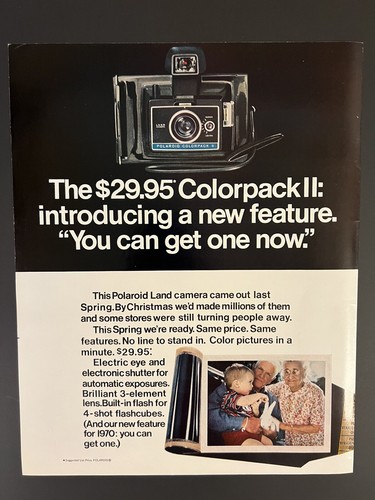 POLAROID COLORPACK II Land Camera Instant Film ( années 1970' ) + sacoche cuir