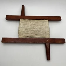 Rustic Wooden Kite String Twine Line Yarn Winder Spool Vintage 16”