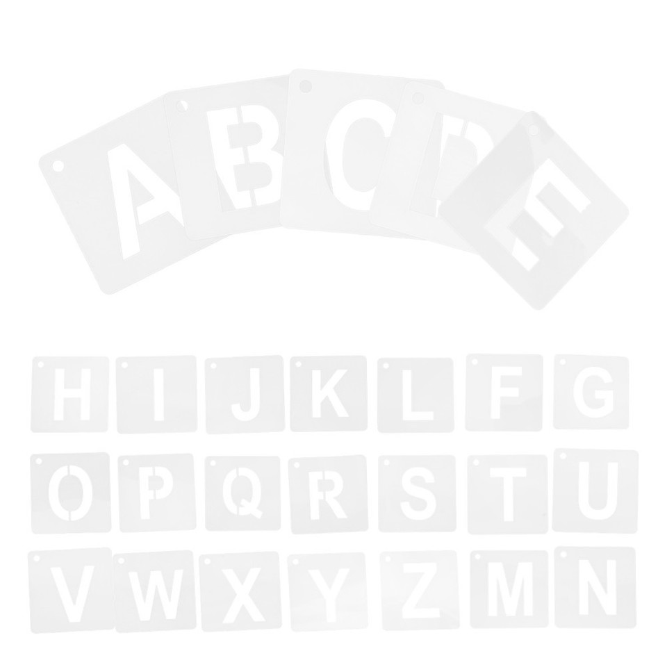 1 Set Reusable Letter Stencils For Painting A-Z Alphabet Stencil ...