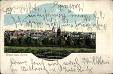 Ak Zeitz im Burgenlandkreis, Panorama, Kirchtürme, Reihenhäuser... - 5028284