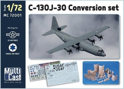 Multicast MC 72001 1:72 Lockheed C-130J-30 Hercules Conversion Set USAF und IAF