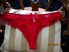 Cacique Women's Plus Size red frilly satin lace panty size18/20 NWOT