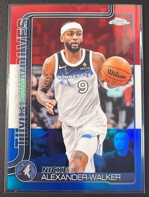 2025 Topps Chrome Nickeil Alexander-Walker #193 Red, White & Blue Refractor
