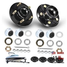 2 Sets 3500 lb 5 Lug Boat Trailer Hub, 5 on 4.5" Trailer Idler Hub Kit