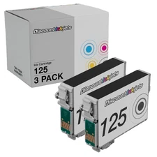2 BLACK 125 T125120 T1251 REMAN ink cartridge for Epson Stylus NX420 NX125 NX625