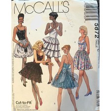 Vintage 90s Evening Dress Sewing Pattern McCall's 5872 UNCUT Sizes 10,12,14