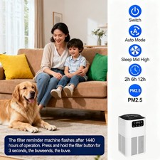 H13 HEPA Air Purifier For Home Air Cleaner for Allergies Smoke Mold Odor Dust 6