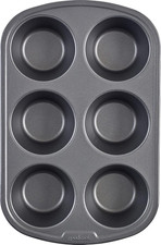 Jumbo 6 Cup Muffin Pan Heavy Duty Nonstick Steel Texas Cupcake Bakeware