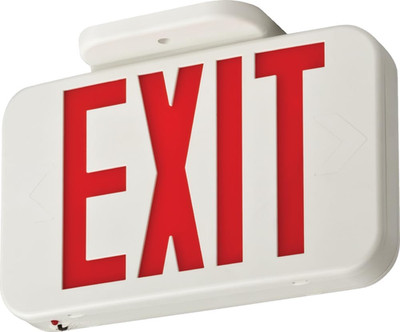 Single-Sided LED Exit Sign, Thermoplastic Construction, Switchable Red and Green