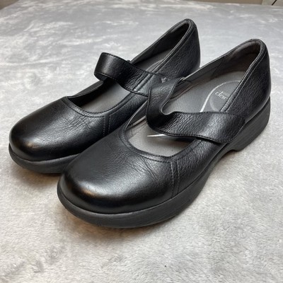 Dansko Women Kendra Mary Jane Wedges Size 41 US 10.5-11 Black Leather Comfort