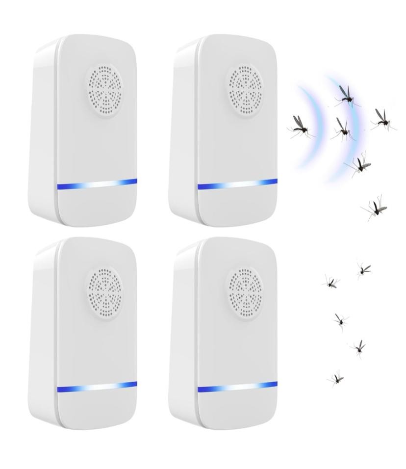 4X Ultrasonic Pest Repeller Plug In Indoor, Electro Mosquito Mice Insect Control