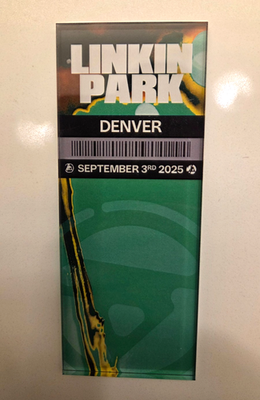 Linkin Park 2025 From Zero Tour DENVER MAGNET 9/3 Ball Arena