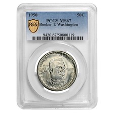 1950 Booker T. Washington Half Dollar Commem MS-67 PCGS
