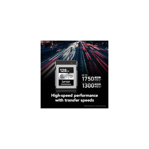 Lexar Cfexpress 128GB Professional Type B Silver 1750R 1300W - Picture 3 of 6