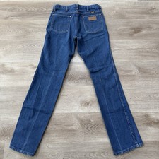 Vintage 90s Wrangler USA Made Dark Denim Bootcut Western Jeans Mens ACTUAL 30x33