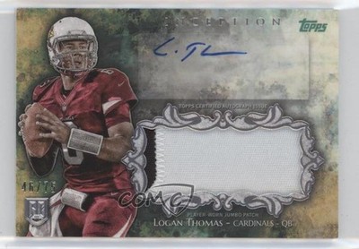 2014 Inception Green 46/75 Logan Thomas RPA Rookie Jumbo Patch Auto RC 17w7