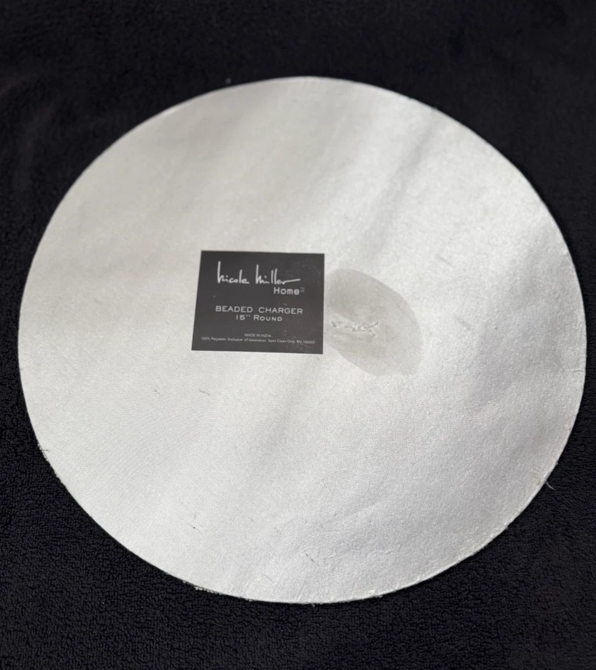 CARGADOR DE CUENTAS NICOLE MILLER MANTEL INDIVIDUAL HALLOWEEN NARANJA 'BOO' 15 PULGADAS REDONDA Foto 3 de 4